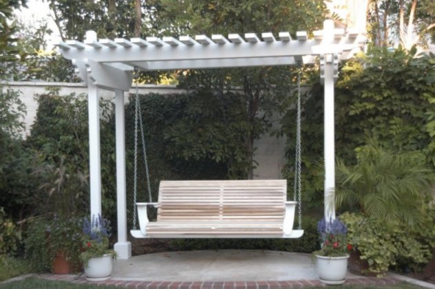 pergola plans with swing